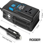 ROGER VERTER Car Power Inverter for Laptops, Phones, and More