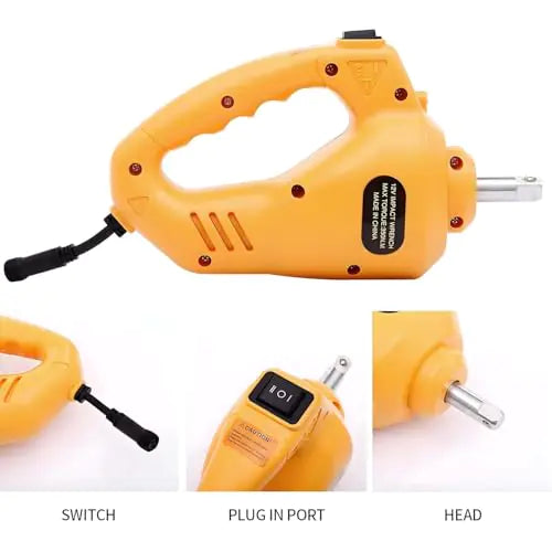 ROGER Electric Car Jack 3 Ton 12V – All-in-One Scissor Jack with Inflator Pump, 120-370/170-420MM Lifting Range, Ideal for Sedans and SUVs, Car Repair Tool