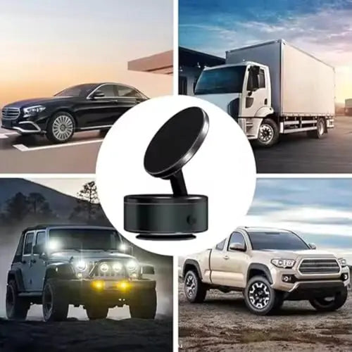 ROGER Intelligent Suction & Magnetic Car Phone Holder 360° 3D Rotation (Adjustable + Charging)