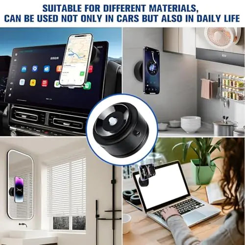 ROGER Intelligent Suction & Magnetic Car Phone Holder 360° 3D Rotation (Adjustable + Charging)