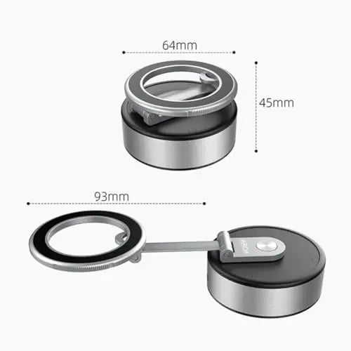 ROGER Intelligent Suction & Magnetic Car Phone Holder (With 360° 3D Rotation)