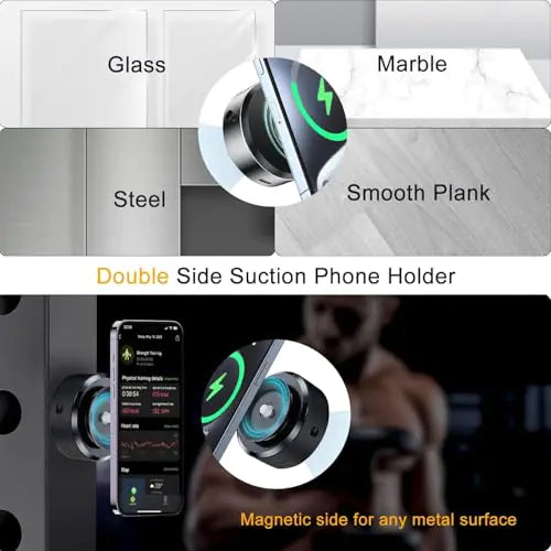 ROGER Intelligent Suction & Magnetic Car Phone Holder (With Mobile Charging)