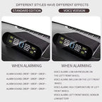 ROGER Solar-Powered Tire Pressure Monitoring System with LCD Display & External Sensors