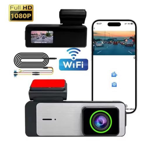 ROGER WiFi Dash Cam with Display Screen & 64 GB Memory Card (Single Channel)