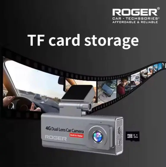 Roger’s 4G SIM Based Dashcam! Dual cameras (front & rear) capture crystal-clear video with night vision. Enjoy live streaming, GPS tracking, G-sensor collision alerts, and remote access via app. Comes with WiFi