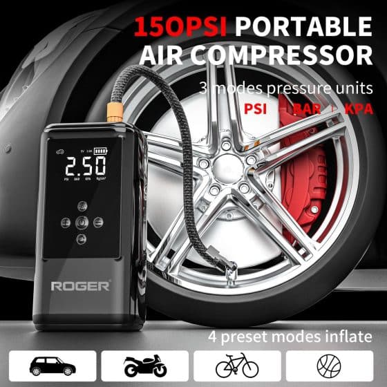 Roger 2-In-1 Multifunctional Jump Starter – Your Ultimate Car Emergency Companion! Jump-Start Your Vehicle, Inflate Tires, Charge Your Gadgets, Or Light Up The Night – All In One Compact Device. 🚗